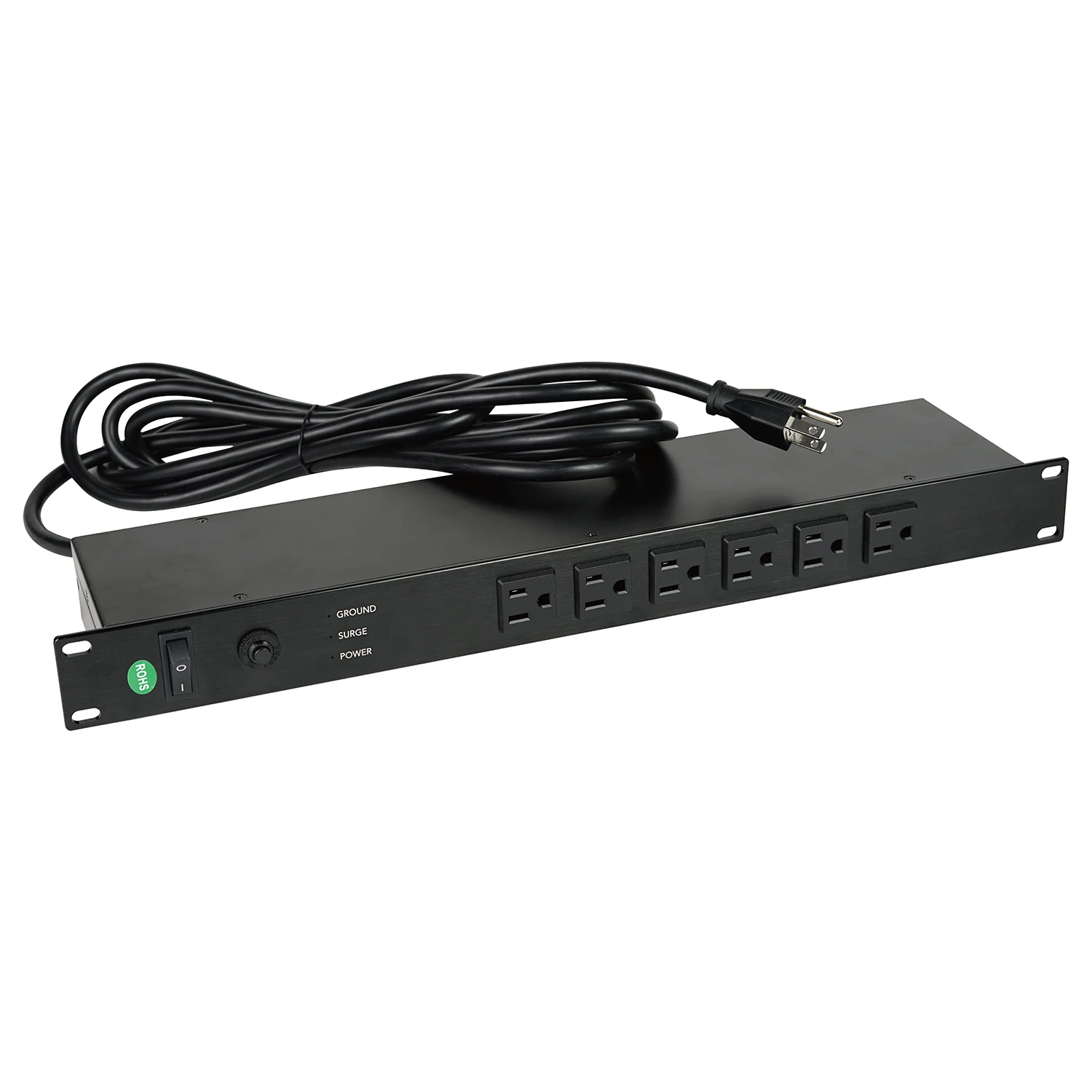 GWGJ 120V/15A 6 Outlets 1U Rackmount NEMA 5-15R America Type Power Distribution Unit Switched PDU