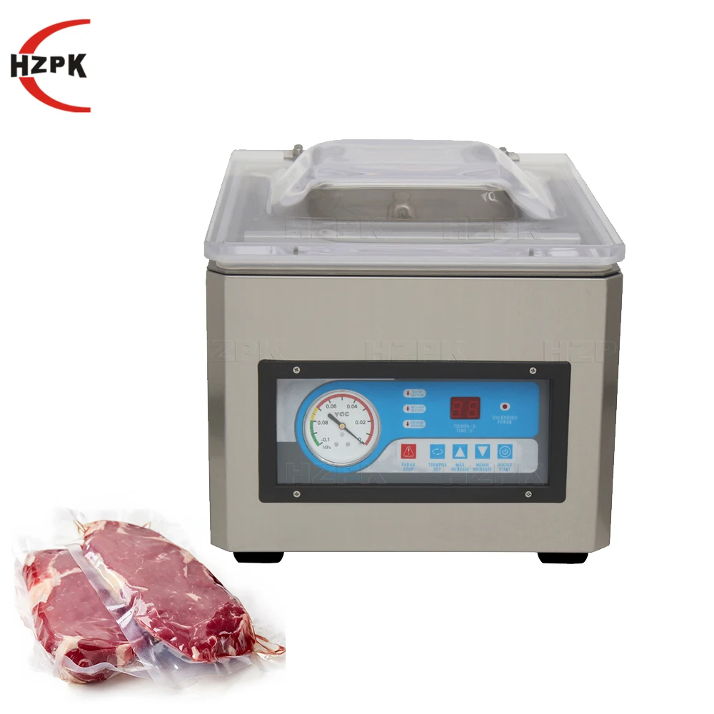

HZPK Dz 260B Rice Brick Vacuum Packaging Machine Small Desktop Stainless Steel Vacuum Sealer Machine
