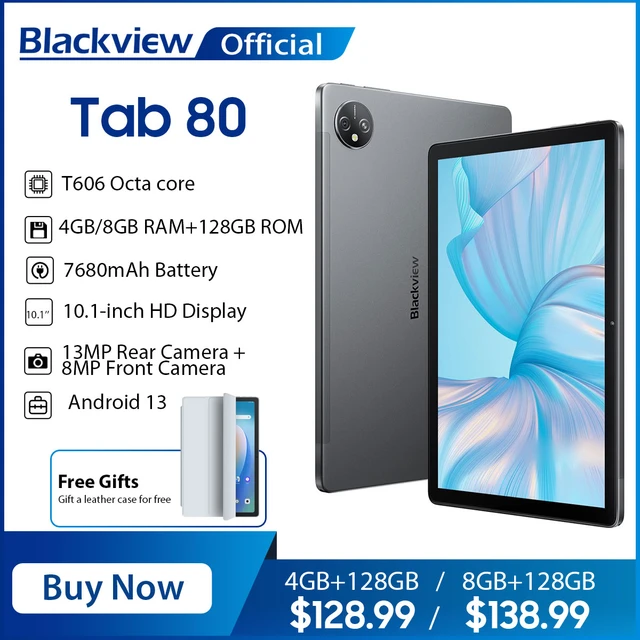 Blackview Tab 80 Android 13 Tablet 8GB 128GB 10.1-inch HD Display 