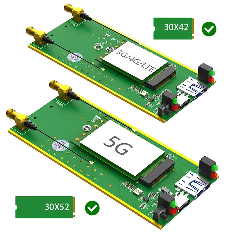 Адаптер M.2 NGFF Key B — USB 3.0 со слотом для SIM-карты M2 — USB Wi-Fi Dongle Дополнительный источник питания Поддержка модуля Wi-Fi 3G/4G/5G