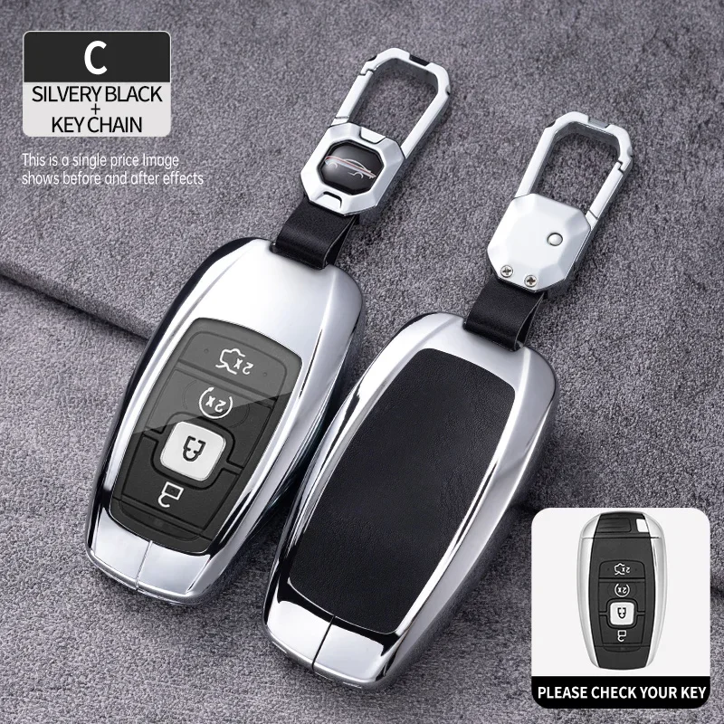 Zinc Alloy Car Key Case For Lincoln MKC MKZ MKX Continental Navigator Z Nautilus Aviator Corsair Bling Accessories