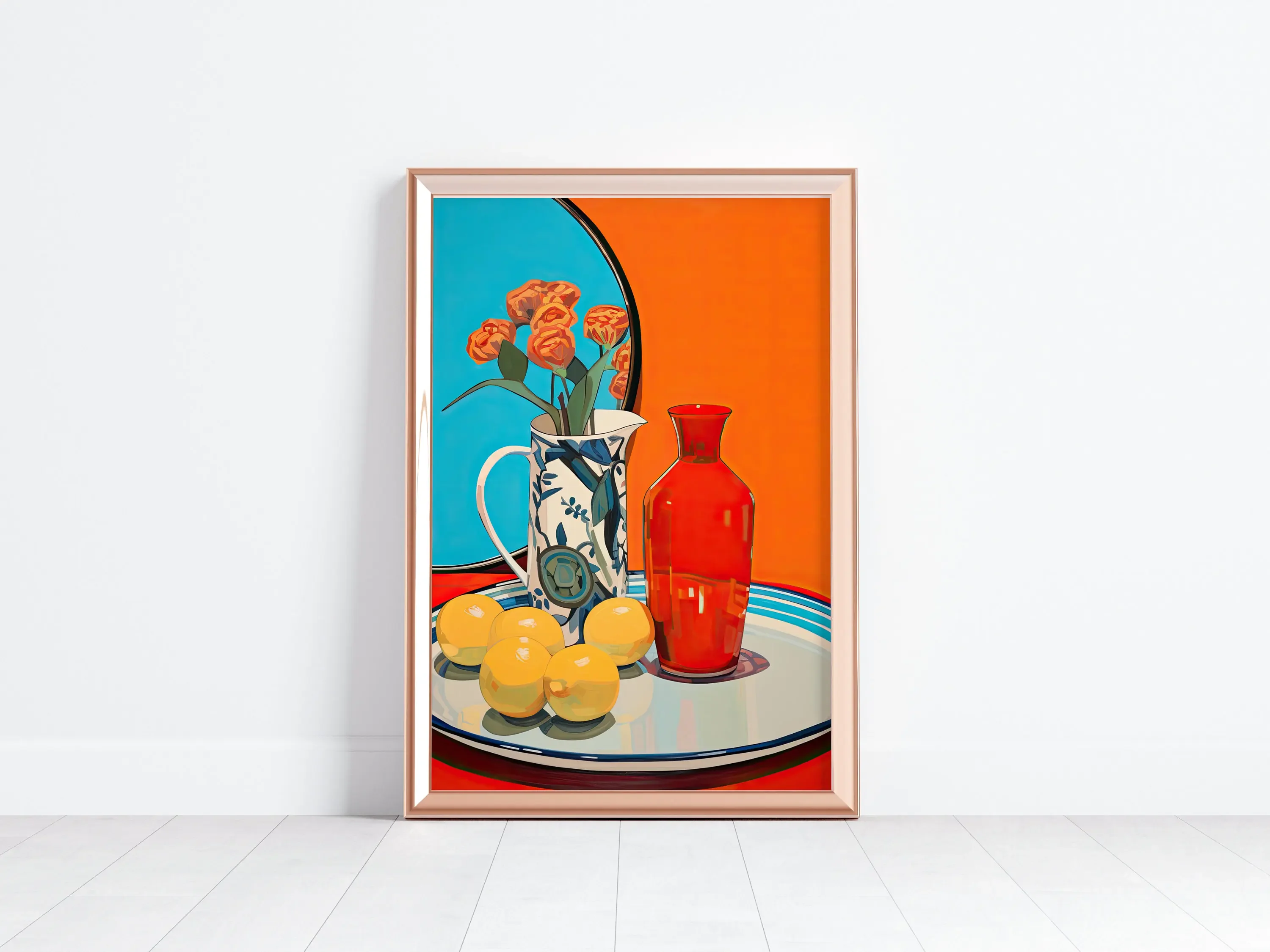 Food Breakfast Shrimp Wine Cake Lemon Oyster Dessert Orange Poster Print Wall Art Pictures Canvas Painting Room Home  Gift