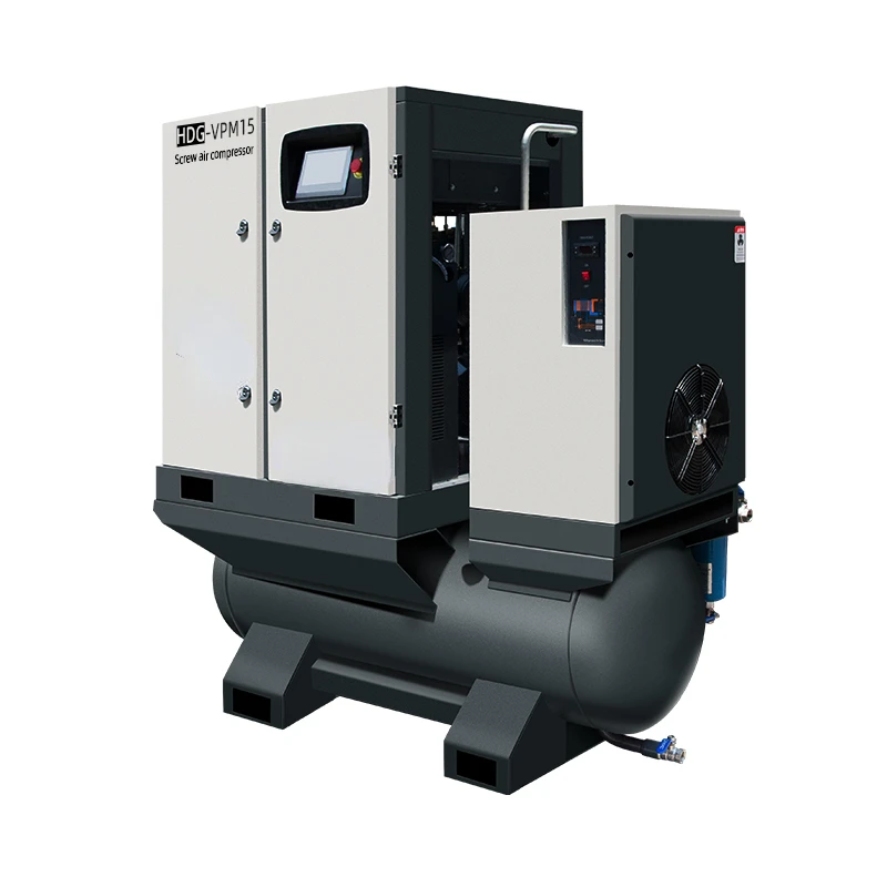 All In One Slient Industrial Air Compressor 7.5KW 11KW 15KW 18.5KW 22KW 4-in-1 Fixed Speed Screw Air Compressor