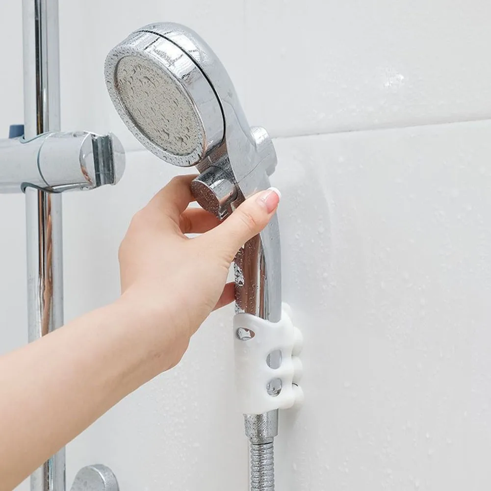 

С держателем для душа 1/2 шт., кронштейн, крючки для чашек, силиконовые регулируемые подвижные аксессуары для ванной комнаты 7,5*3*4 см