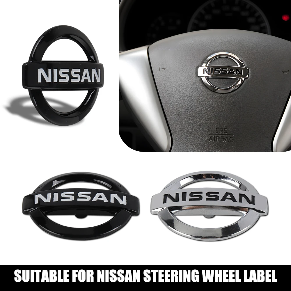 Car Styling Steering Wheel Logo Cover Center Sticker For Nissan Nismo Tiida Teana GTR 350Z 370Z 240SX Juke Note Versa Almera