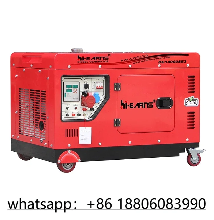 AC three phase air-cooled single cylinder silent type 10kw 12kva die·sel generator