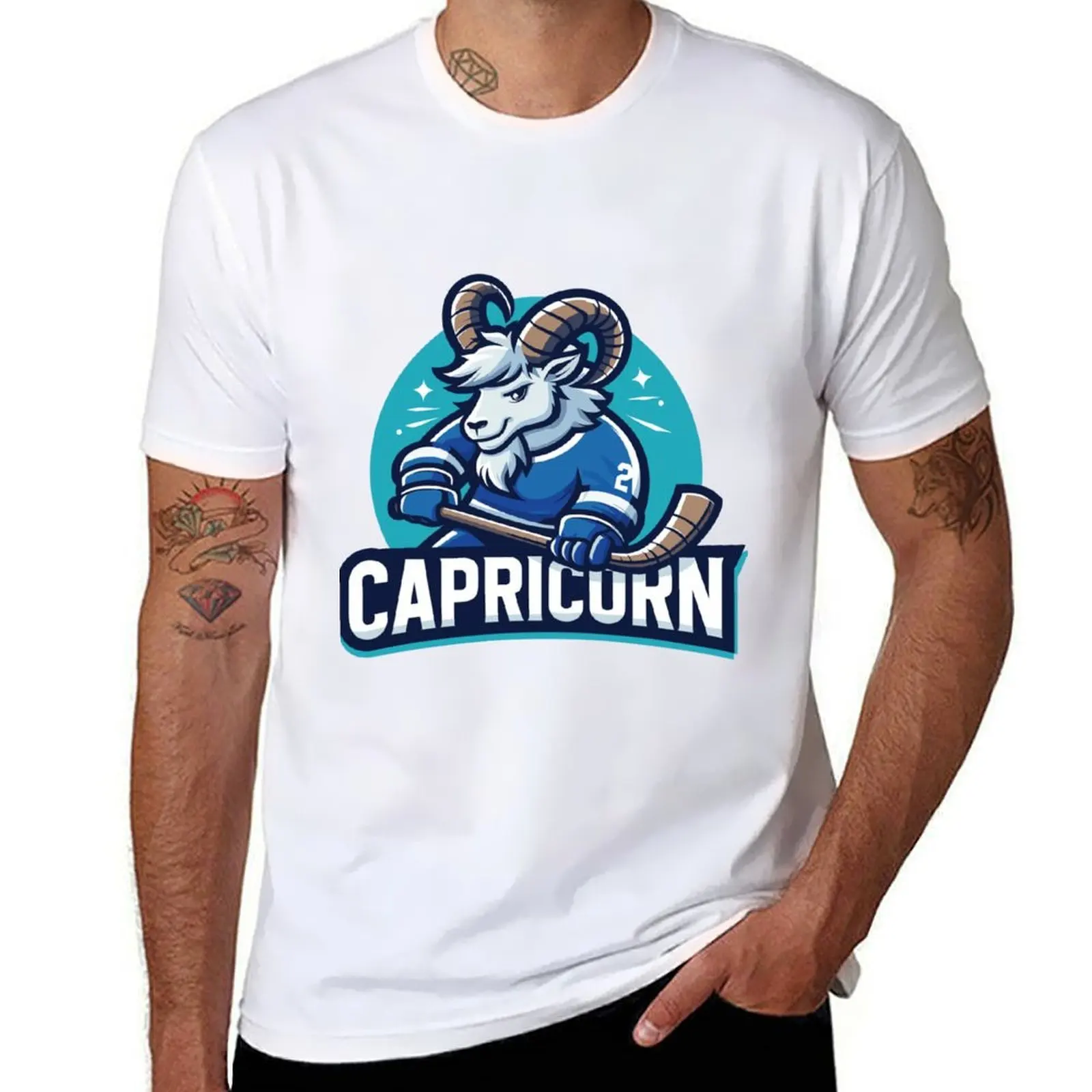 

Zodiac Capricorn Hockey T-Shirt t shirts designer printed t shirts for man T-Shirt