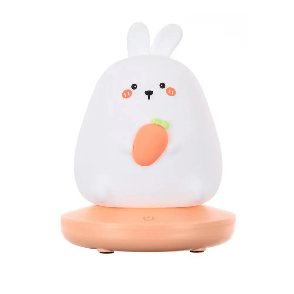 Veilleuse LED aste USB pour enfants, overKrasnoanimal à intensité variable, lampe en silicone, décoration de chambre à coucher, lumière chaude pour cadeaux