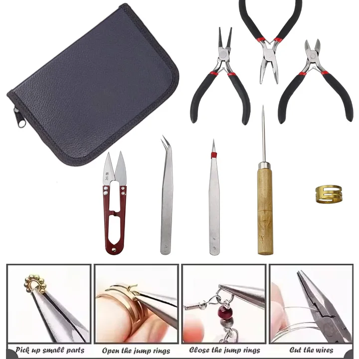مجموعة صنع المجوهرات ذات المستوى الاحترافي مكونة من 8 قطع، أدوات مجهزة بالكامل للمساعدة في صياغة أعمال فنية رائعة.
