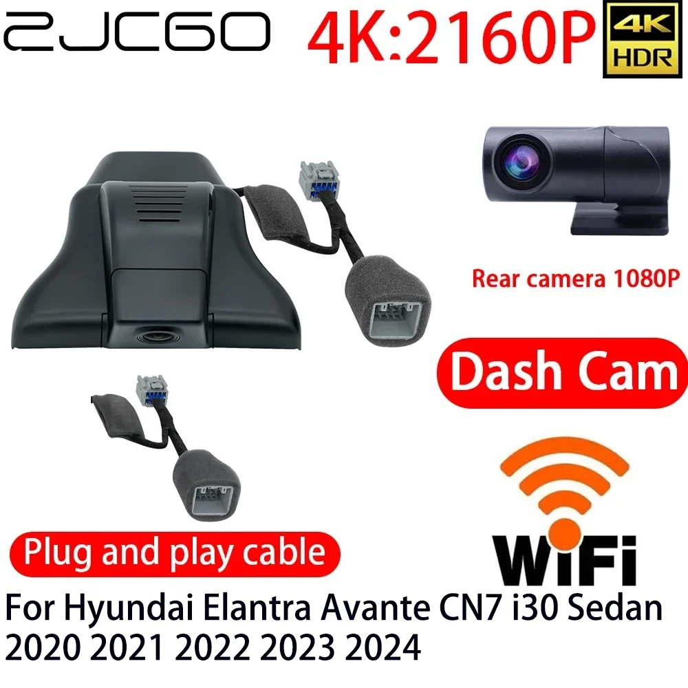 

ZJCGO 4K DVR Dash Cam Wifi Front Rear Camera 24h Monitor for Mazda CX 9 CX-9 CX9 TC 2016~2024