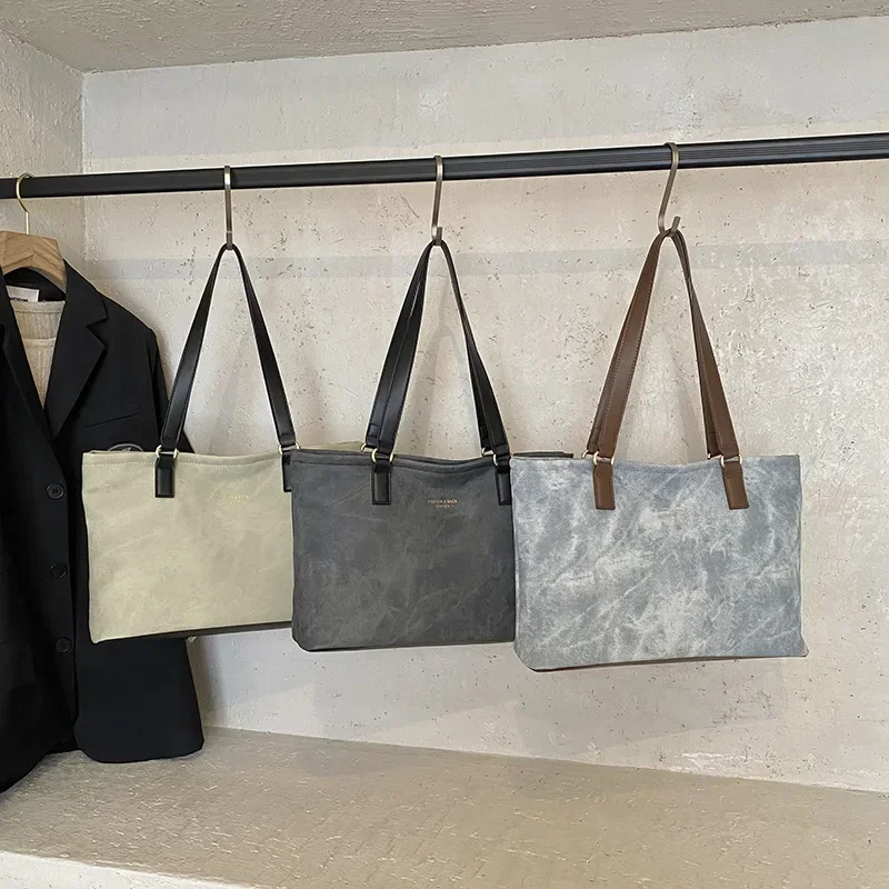 

Women's 2025 Minimalist Designer Handbag, Durable Canvas Crossbody Tote with Roomy Interior for Work, Shopping & Daily Life