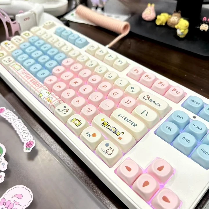 

EWEADN MT87 Wireless Three Mode Keyboard Ergonomic Design Low Latency RGB Laptop Accessories Mechanical E-sports Gaming Keybaord