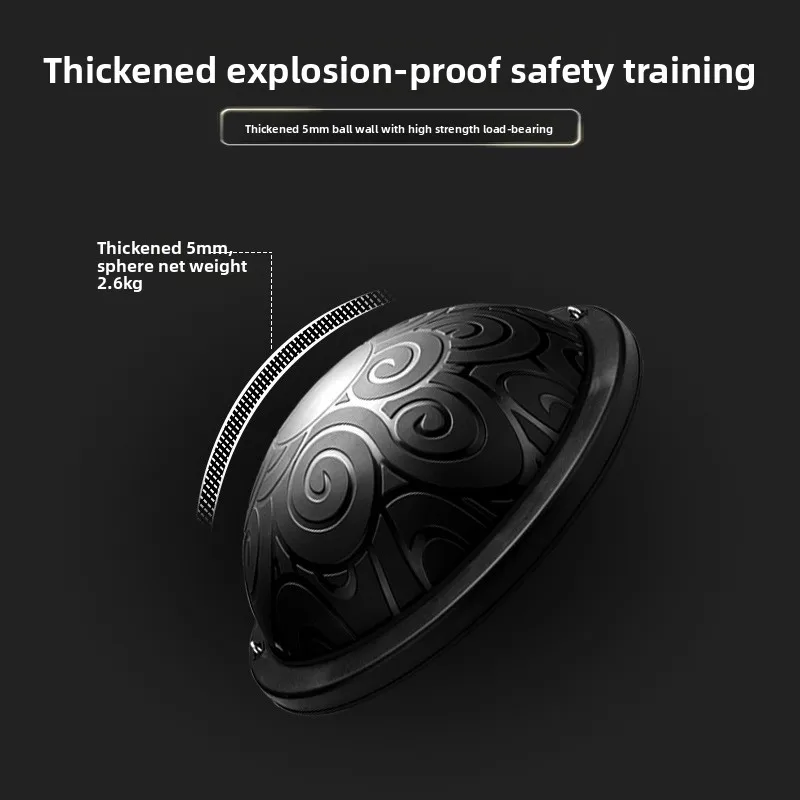 Thickened Explosion-proof Balance Wave Speed Ball Yoga Fitness Hemisphere Anti-slip Pattern Pilates Ball Factory Outlet
