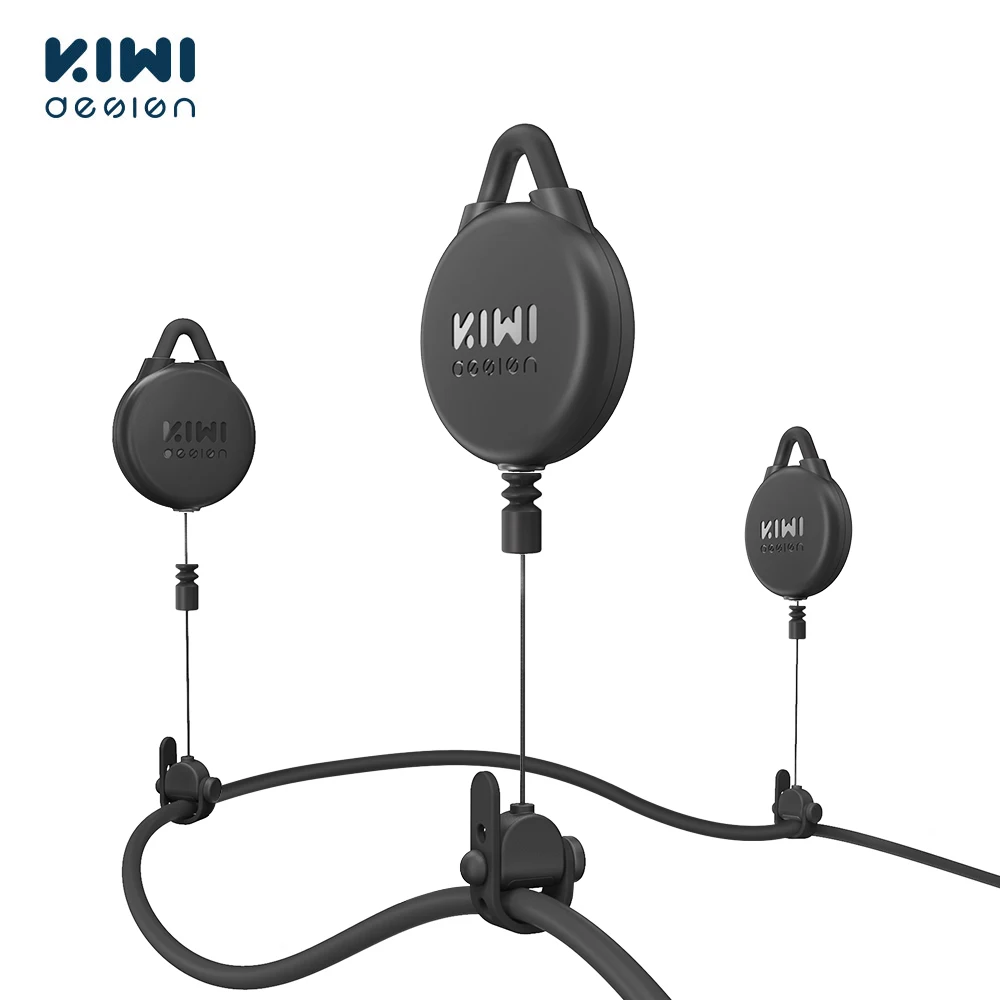 KIWI design 6PCS Silent VR Cable Pulley System Compatible with Quest 3/Quest 2/HTC Vive/Sony PS/Valve Index VR Cable Management