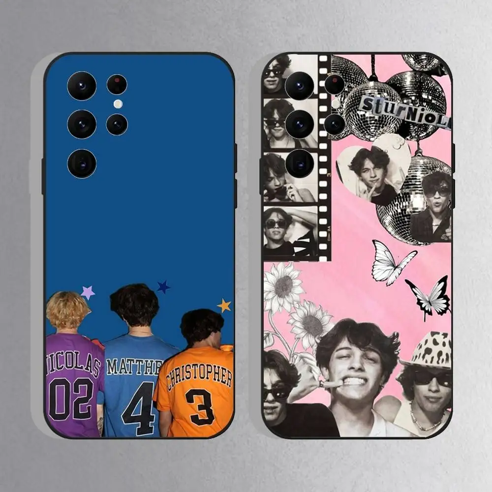 

Sturniolo Triplets Phone Case For Samsung S25,S24 Ultra,S20,S30 plus,S22 plus,S23,S30 Ultra 5G Silicone Black Shell