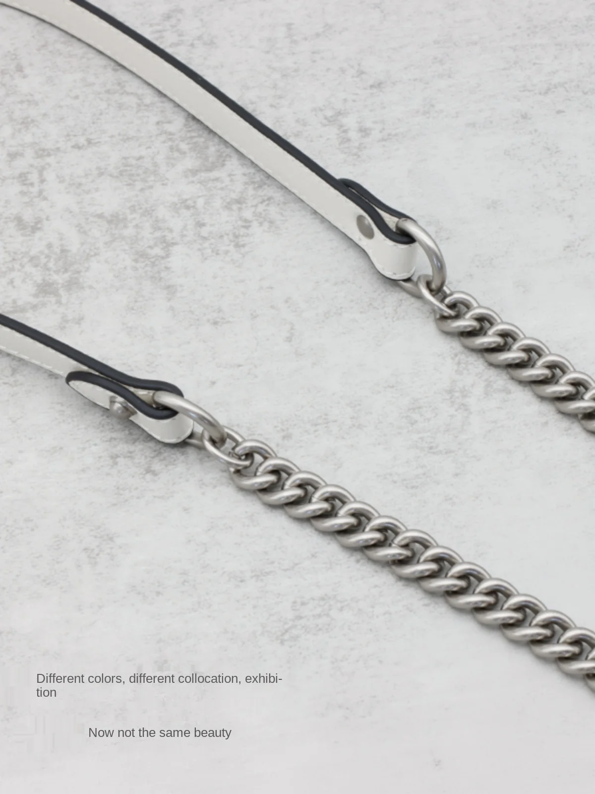 Women's bag shoulder strap accessories replaced with metal leather chain horse mask cross bag strap bag chain strip