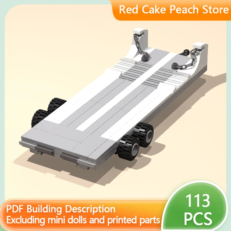 

Модель городской спасательной техники MOC, строительные кирпичи, белый прицеп, модульная технология, детские праздничные подарки, сборка игрушек, костюм