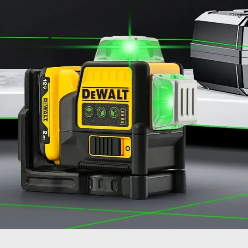 DEWALT DW089LG Nivel láser 2025 12 líneas 3 lados líneas verticales de 360 grados uso en exteriores con medidor de nivel láser de batería de litio de 12V
