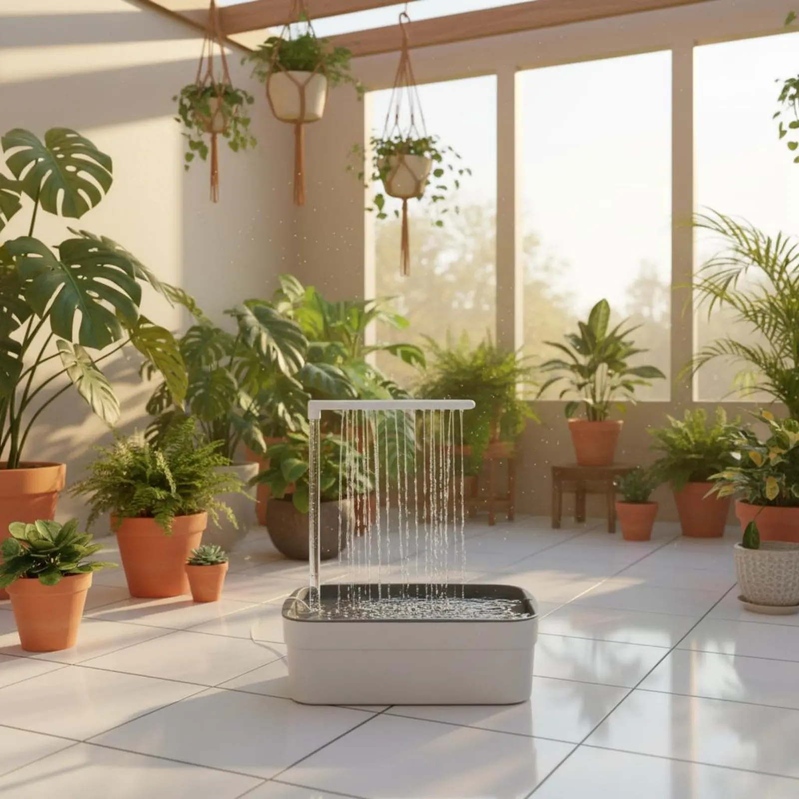 

Parrot Bathtub Natural Rain Simulation Recirculating Bird Shower Automatic Bird Shower for Cockatiels