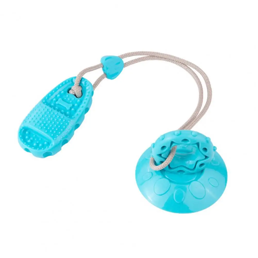 

Suction Cup Dog Toy Creative Rubber Slipper Toy Interactive Rope Tug of War Dog Toy for Puppy Teething Solo Entertainment