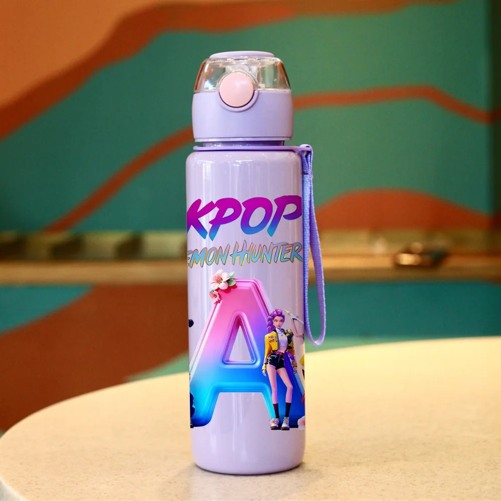 3D 프린트 패턴-K-pop 데몬 헌터스 레터 A 생생한 색상 물컵 루미 미라 조이 물병 생일 선물-변색 방지