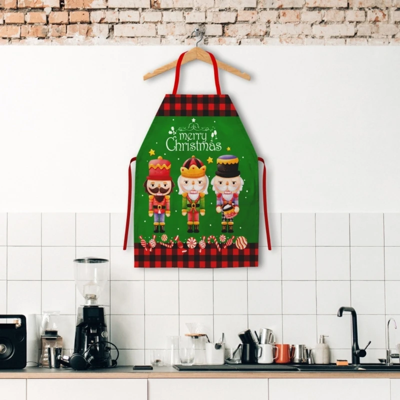 Christmas Apron Cooking Aprons Protect Clothes from Oil and Splashes for Home Kitchen or Restaurant Staff Dropship