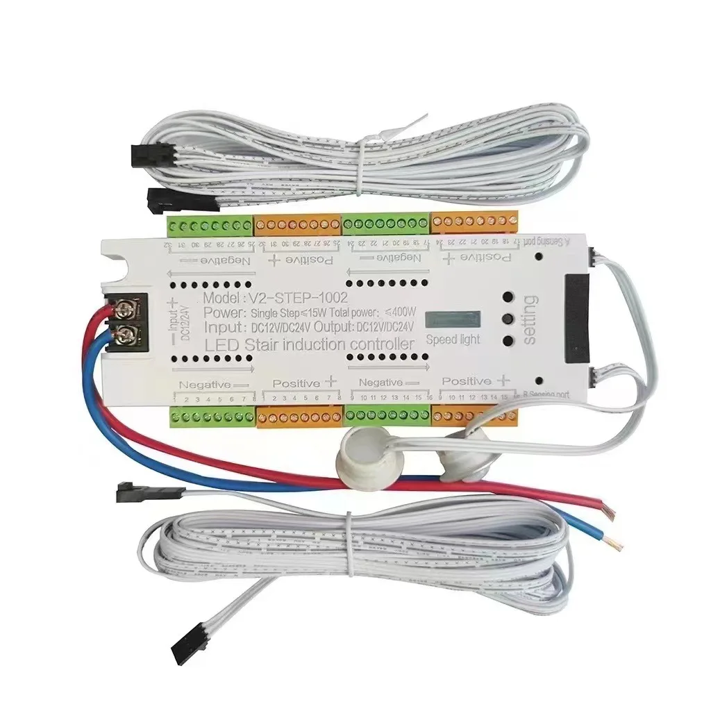 PIR Motion Sensor Stair controller For LED Strip SMD 5050 White Lamp Tape Light 32 Ways Staircase Controller Step LED Ribbon