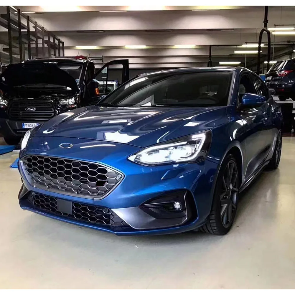 شبكة المبرد للسباق الأمامي شبكة المبرد العلوي والسفلي لفورد فوكس ST ST-Line 2019 2020 2021 2022 MK4 #6