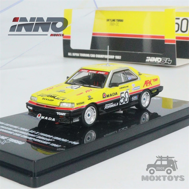 INNO64 1:64 NISSAN SKYLINE 2000 TURBO RS-X DR30 #50 Yellow Diecast Model Car