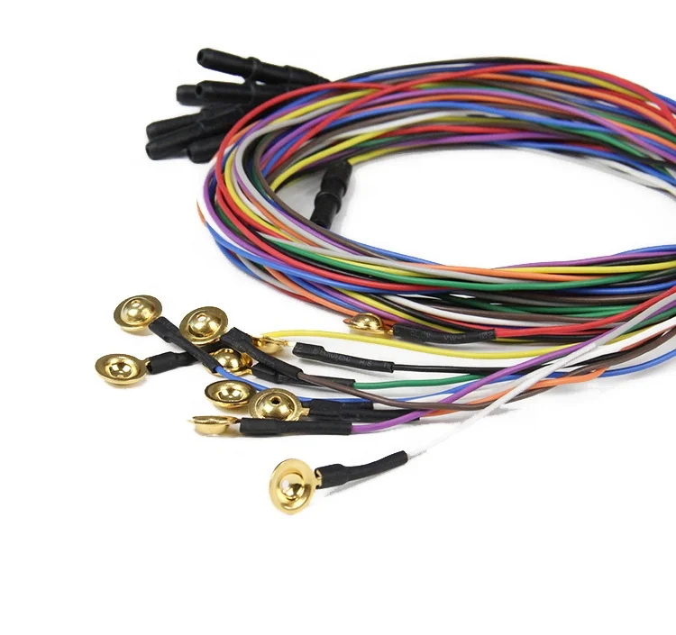 10-pieces-de-cables-eeg-multicolores-avec-prise-femelle-din-15-mm-et-electrode-en-cuivre-plaque-or-15-m