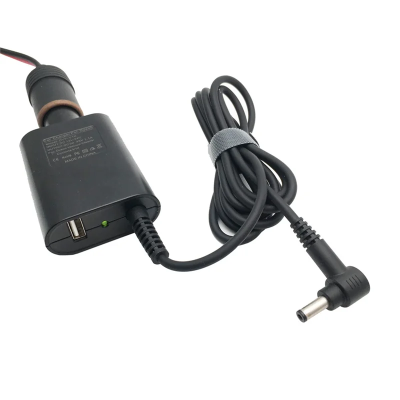 Cargador de coche DC30.45V para aspiradoras Dyson V10 V11, adaptador de corriente con puerto USB para el hogar