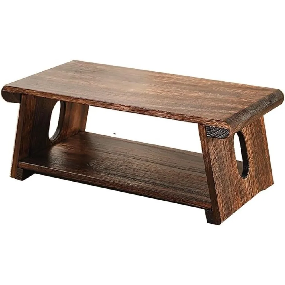 

Wooden Tatami Low Coffee Table, Chinese Tea Table Window Tea Table, Floor Standing Desk, Windowsill Small Table for Tatami Bedro