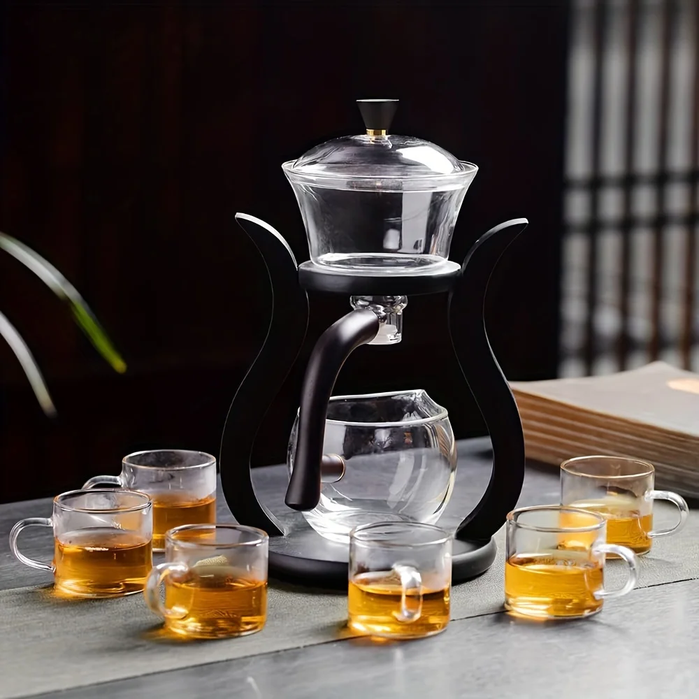 Lazy Kungfu Magnetic Tea Pot for Floral Loose Leaf Tea Tea Bags & Coffee - Enjoy Your Favorite Beverages with Ease