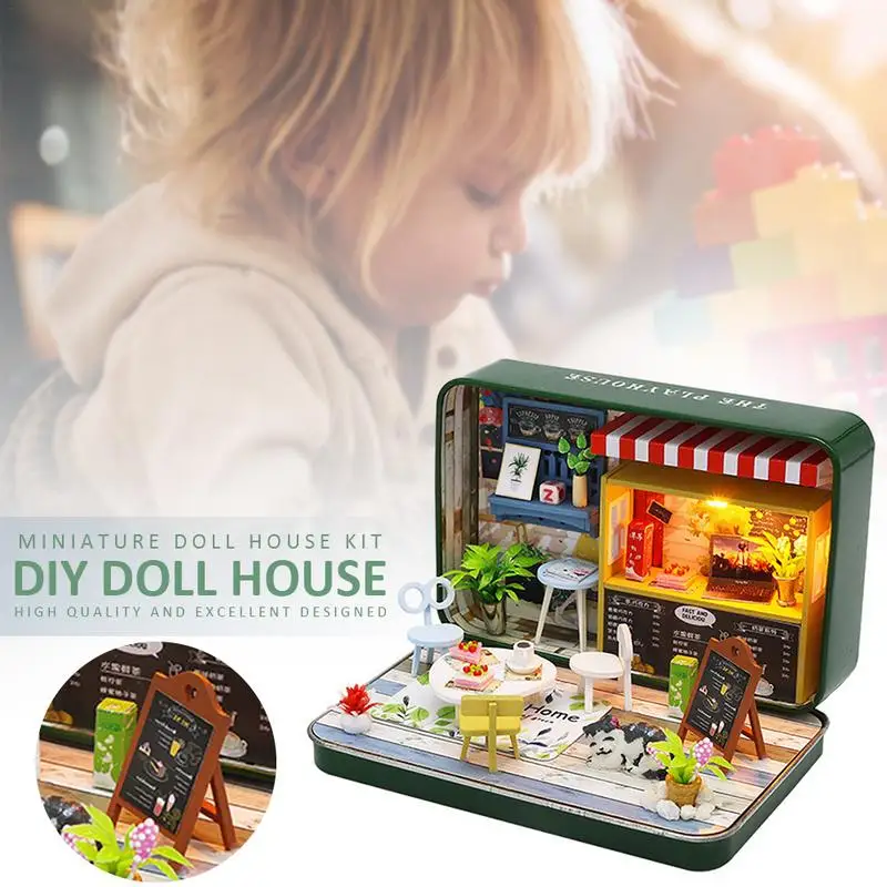 Box Theatre Dollhouse Furniture DIY Doll House Miniature Doll House Kit Family Toy For Indoors Boys Girls Home Rooms Ornament