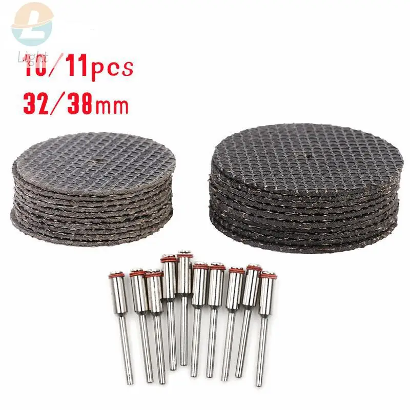 10/11Pcs 32/38MM Metal Cutting Disc Dremel Grinder Rotary Tool Circular Saw Blade Wheel Cutting Sanding Disc Grinding Wheel