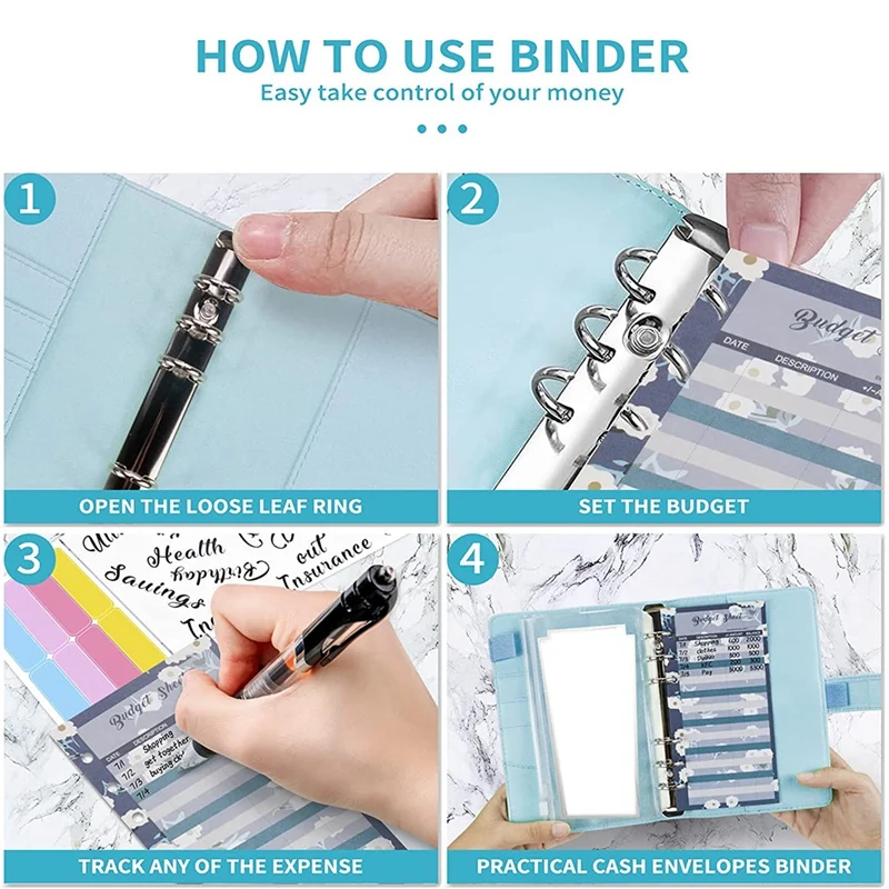 Budget Binder Sheets -60Pcs Expense Budget Organizer For Budgeting And Finances Management, Ledger Book, Bill Organizer