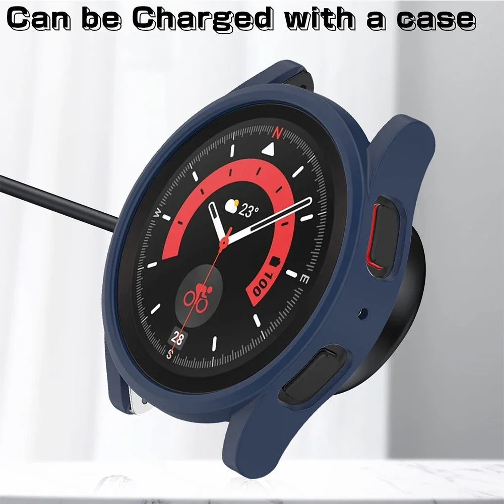 Pokrowiec na Samsung Galaxy Watch 5 Pro 45mm Galaxy Watch 5 40mm 44mm ochraniacz ekranu PC zderzak dookoła zegarek 5/5 Pro akcesoria