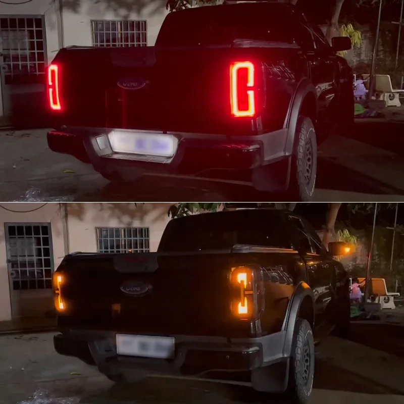 For Ford Ranger T9 XLT SPORT Wildtrak Raptor Car LED Taillight Tail Light LED Rear Running Lamp + Brake + Reverse + Turn Signal