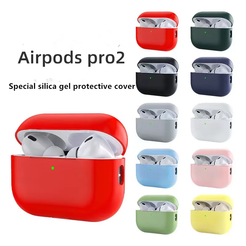 Pokrowiec na słuchawki bezprzewodowe Bluetooth AirPods Pro 2 Silikonowe etui z dzielonym pokrowcem Ultra-Thin Skin do etui Apple Airpod Pro 2