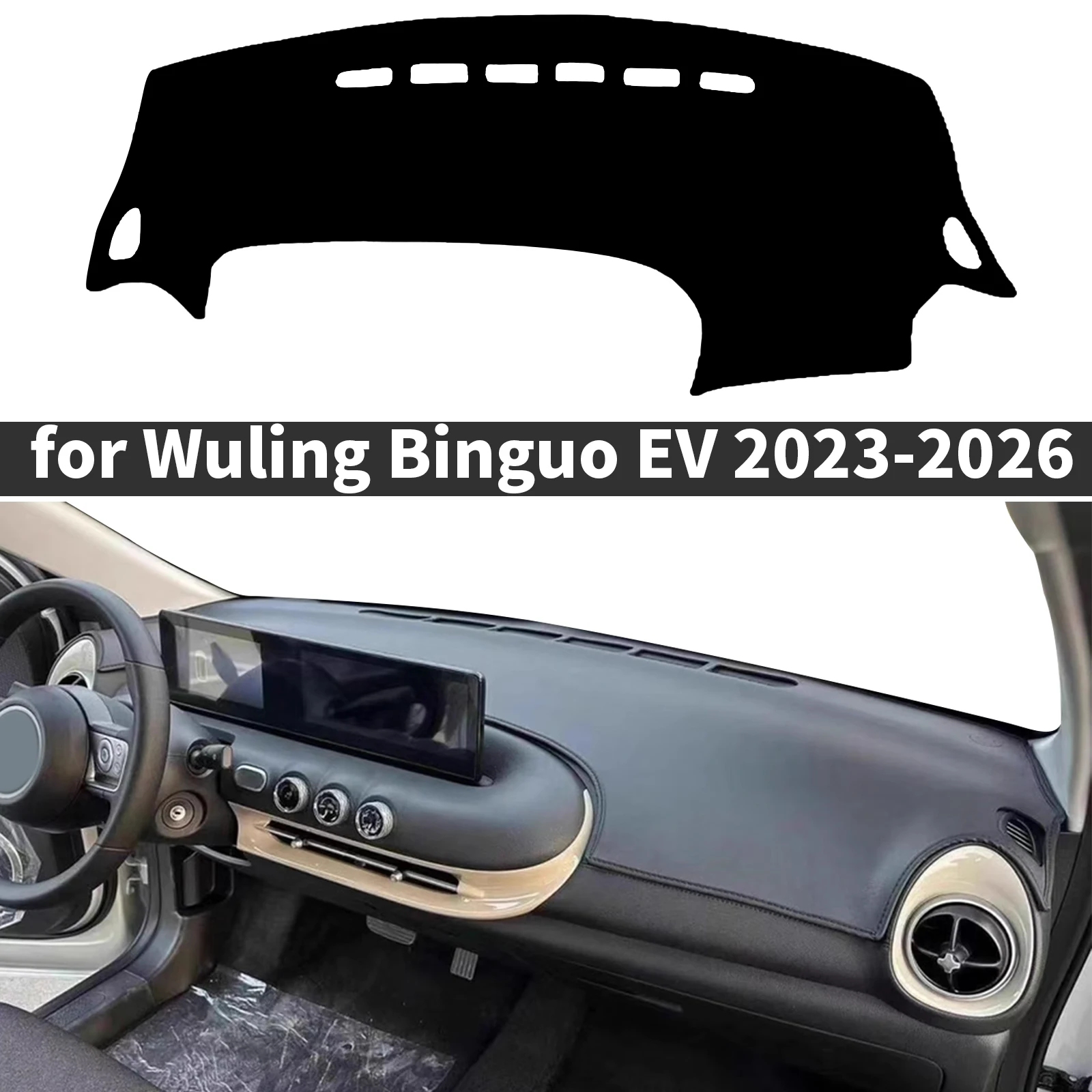 

fit for Wuling Binguo Bingo EV 2023-2026 Accessories Dashmat Dashboard Cover Pad Protective Carpet Car Leather DashMat Sunshade