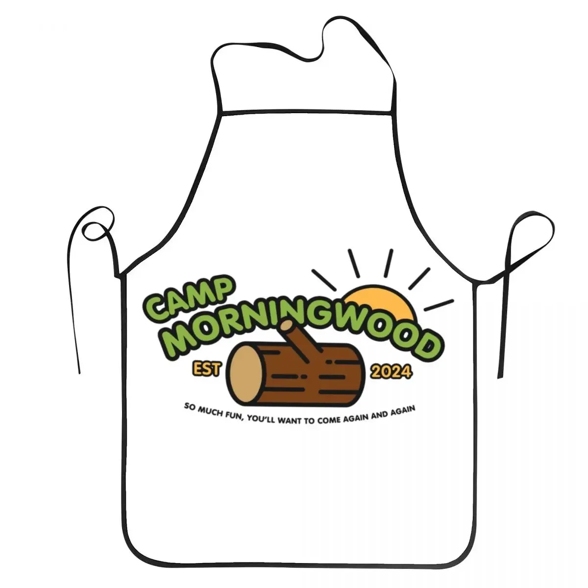 

Camp Morningwood Est 2024 Aprons Chef Cooking Baking Tablier Waterproof Bib Kitchen Cleaning Pinafore for Women Men Painting