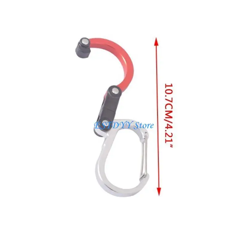 G6DE 360 Degree Rotatable Aluminum Alloy Carabiner Hook Hammock Clip Hook Hiking Camping Tent Hook Pet Safety Buckle