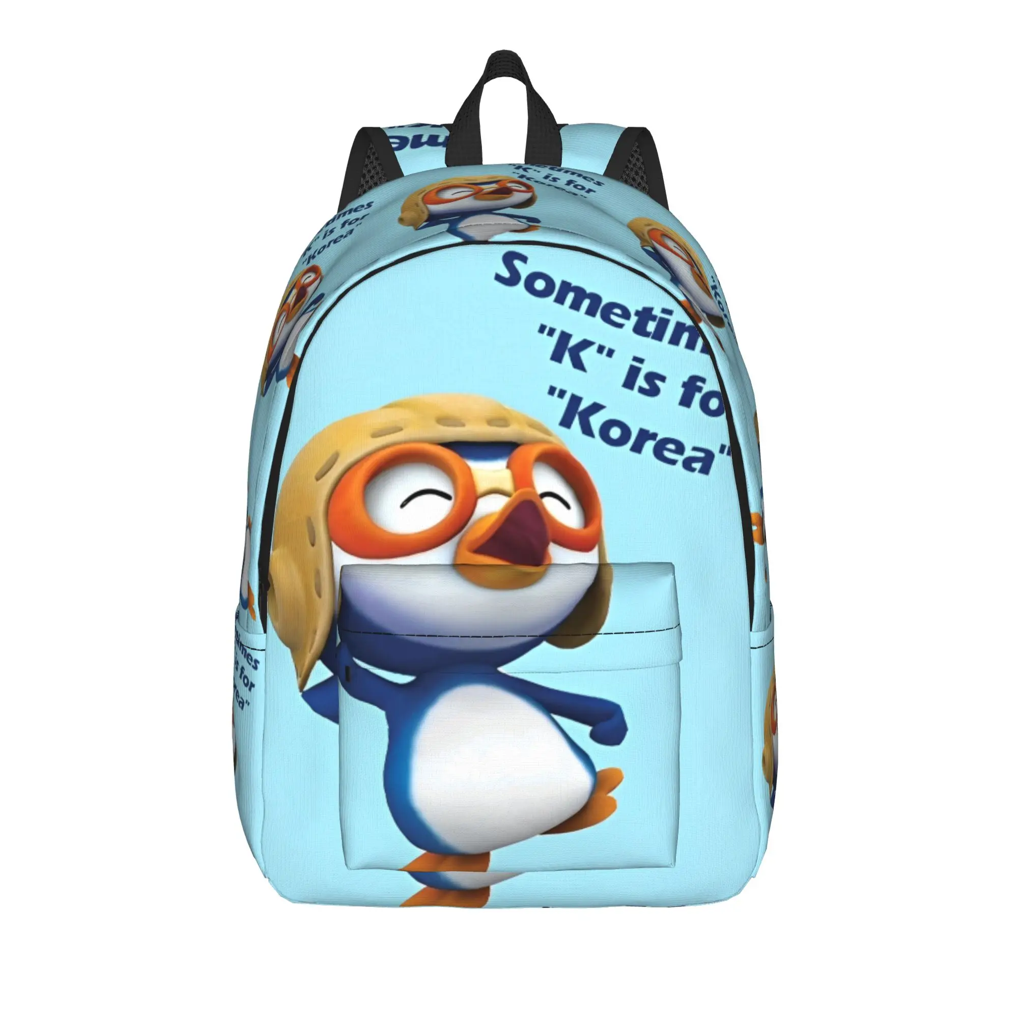 

Pororos Cartoon Penguin Backpack Style Backpacks Boy Girl Travel Breathable School Bags Colorful Rucksack