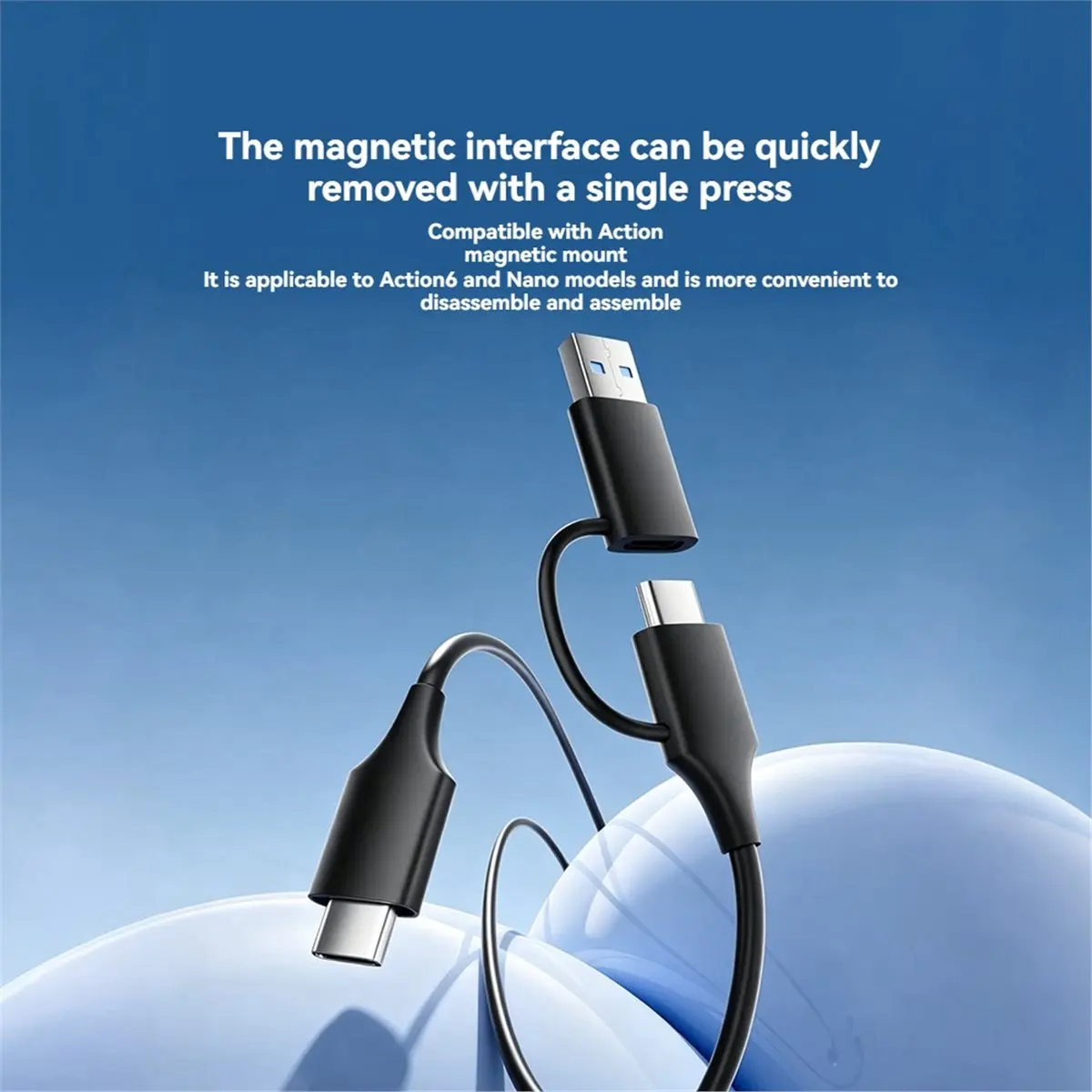 4 in 1 USB Type-C Card Reader for CF SD TF Micro-SD Micro Memory Card Dual USB-A & Type-C Interface Smart Card Adapter