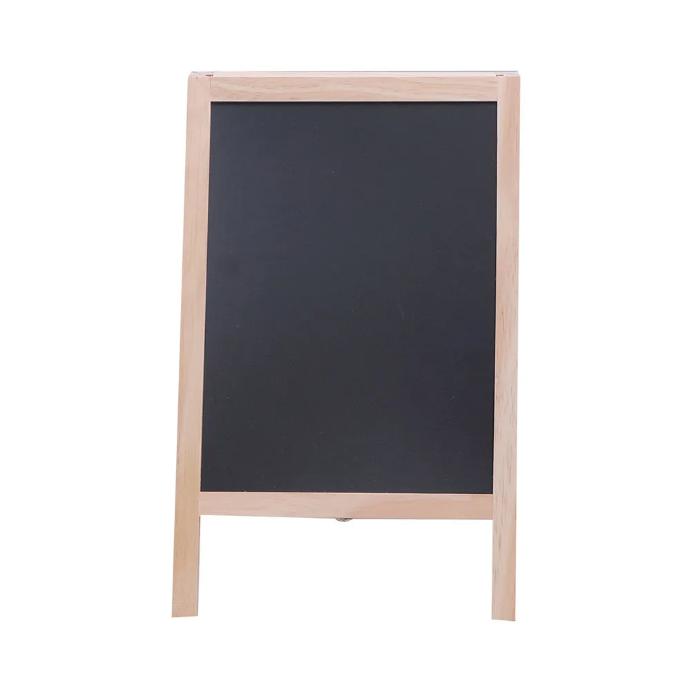 

Wooden Stand Blackboard Double Side Lightweight Natural Wood Chalkboard for Bar Counter Message Board Display Sign