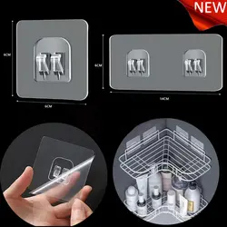 Seamless Waterproof Strong Adhesive Self-adhesive Hook Shelf Sticker For Bathroom Kitchen Wall Shelf Rack Kitchen Storage Rack