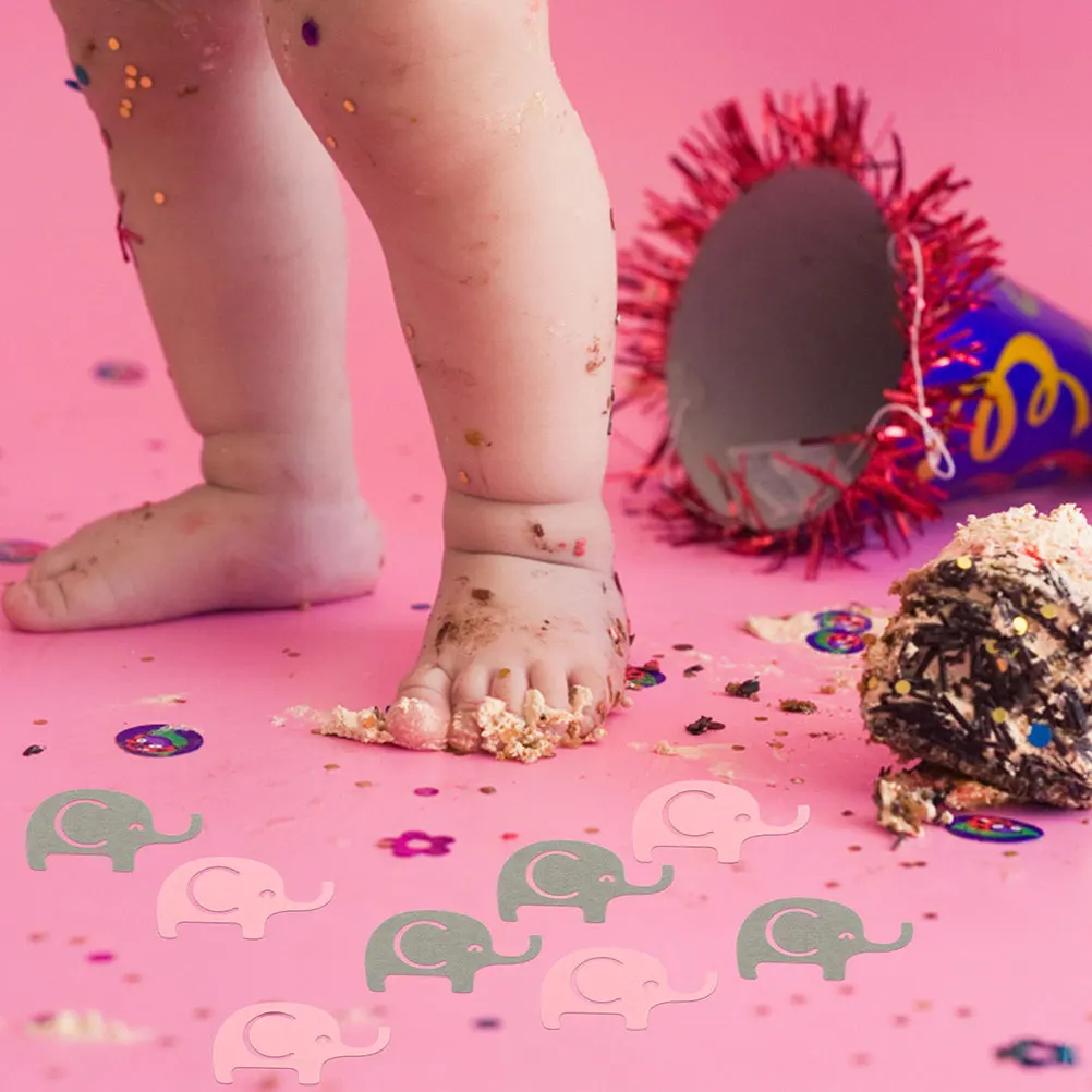

200pcs Elephant Baby Shower Table Paper Confetti Scatter Party Decoration Baby Shower nament DIY Event Accessories