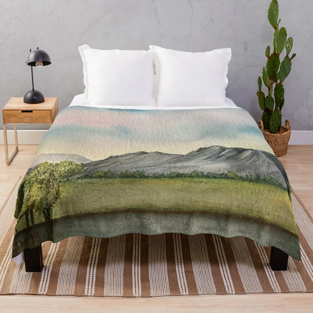

Langdale Pikes in the lake district Throw Blanket