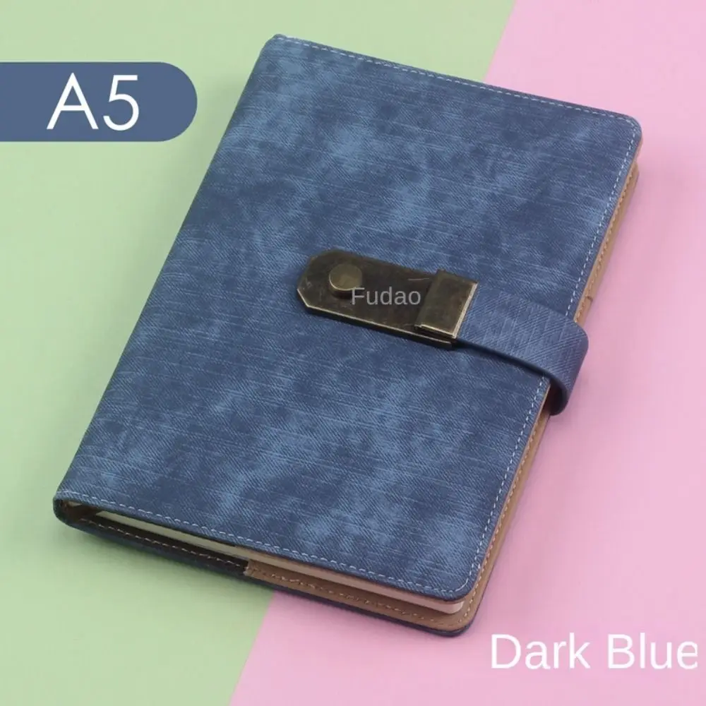

PU Leather Cover Diary Book with Lock Chinese Style Simple Atmosphere Password Lock Notebook with Coded Lock Soft Leather