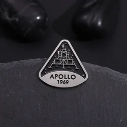 Apollo 11 Módulo Lunar Programa Lunar Landing Rocket Broche, Coleção Comemoração Emblema para Lapela Jóias, 1969 Esmalte Pin
